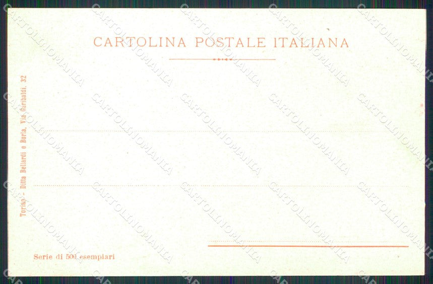 Militari 1° Reggimento Artiglieria Santa Barbara Torino cartolina XB6637 – retro