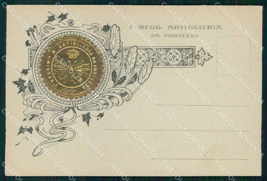 Militari 1° Reggimento Artiglieria da Fortezza cartolina XB6642 – fronte