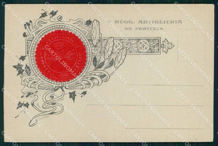 Militari 1° Reggimento Artiglieria da Fortezza cartolina XB6643 – fronte