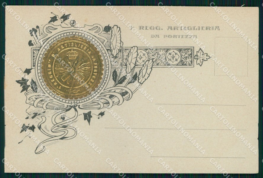 Militari 1° Reggimento Artiglieria da Fortezza STRAPPINO cartolina XB6644 – fronte