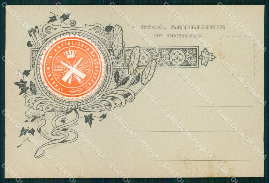Militari 1° Reggimento Artiglieria da Fortezza cartolina XB6645 – fronte