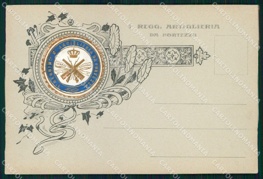 Militari 1° Reggimento Artiglieria da Fortezza cartolina XB6647 – fronte