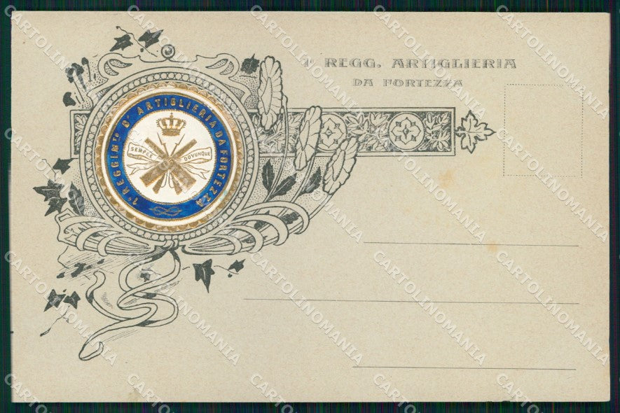 Militari 1° Reggimento Artiglieria da Fortezza cartolina XB6648 – fronte