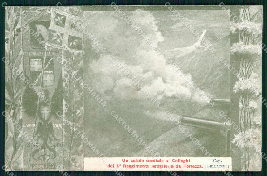 Militari 1° Reggimento Artiglieria Fortezza cartolina XB6651 – fronte