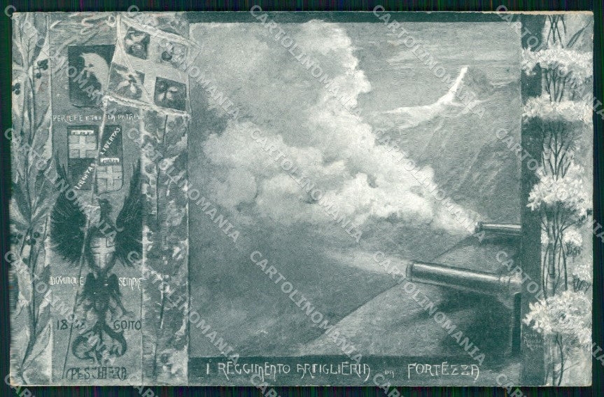 Militari 1° Reggimento Artiglieria Fortezza cartolina XB6652 – fronte