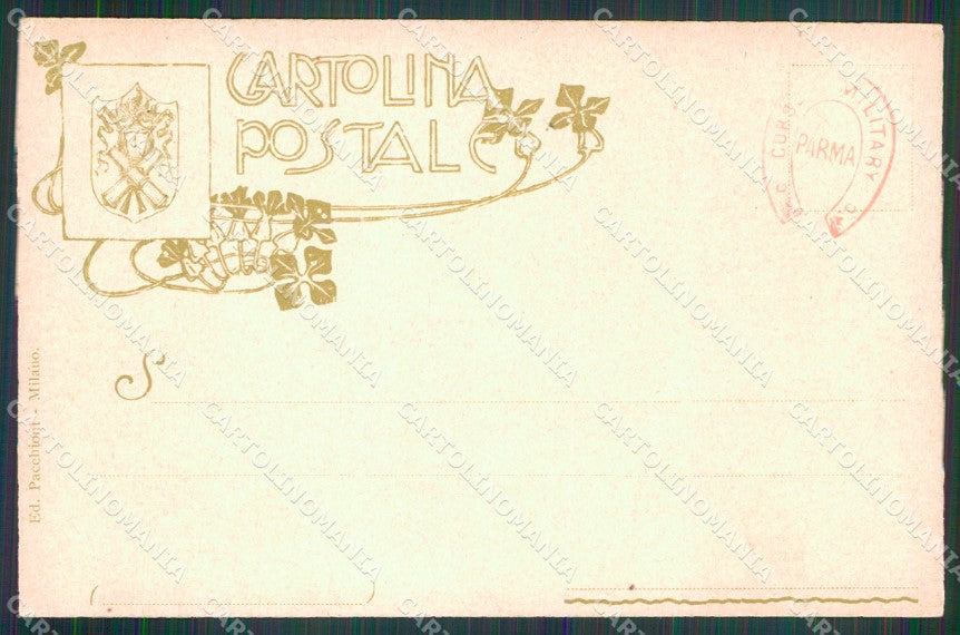 Militari 1° Reggimento Artiglieria Fortezza cartolina XB6652 – retro