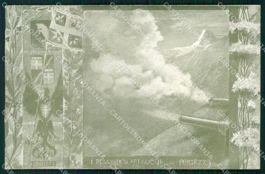 Militari 1° Reggimento Artiglieria Fortezza cartolina XB6653 – fronte