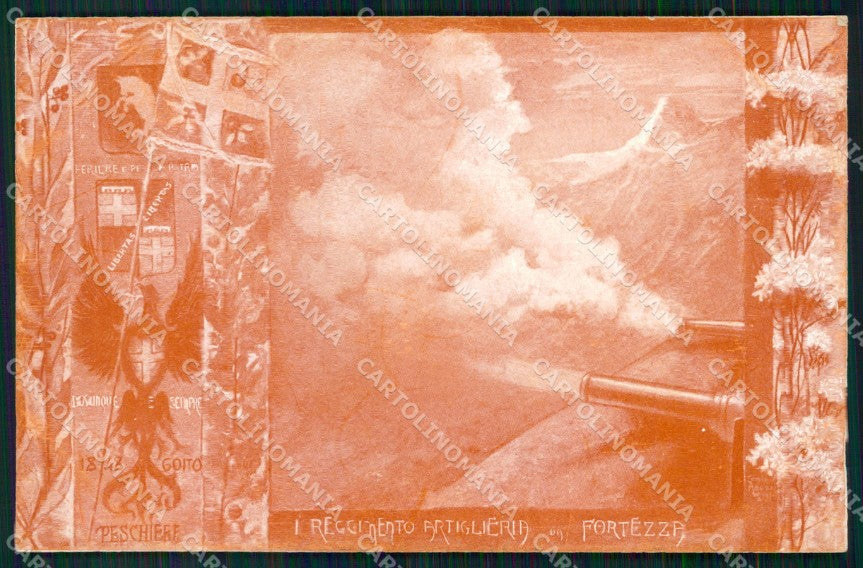 Militari 1° Reggimento Artiglieria Fortezza cartolina XB6655 – fronte