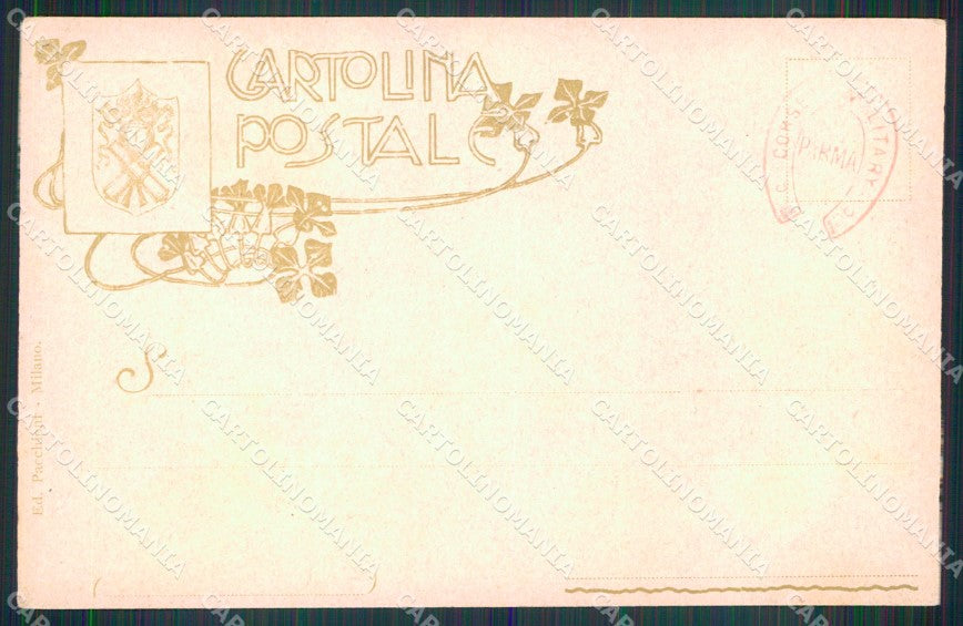 Militari 1° Reggimento Artiglieria da Fortezza cartolina XB6659 – retro