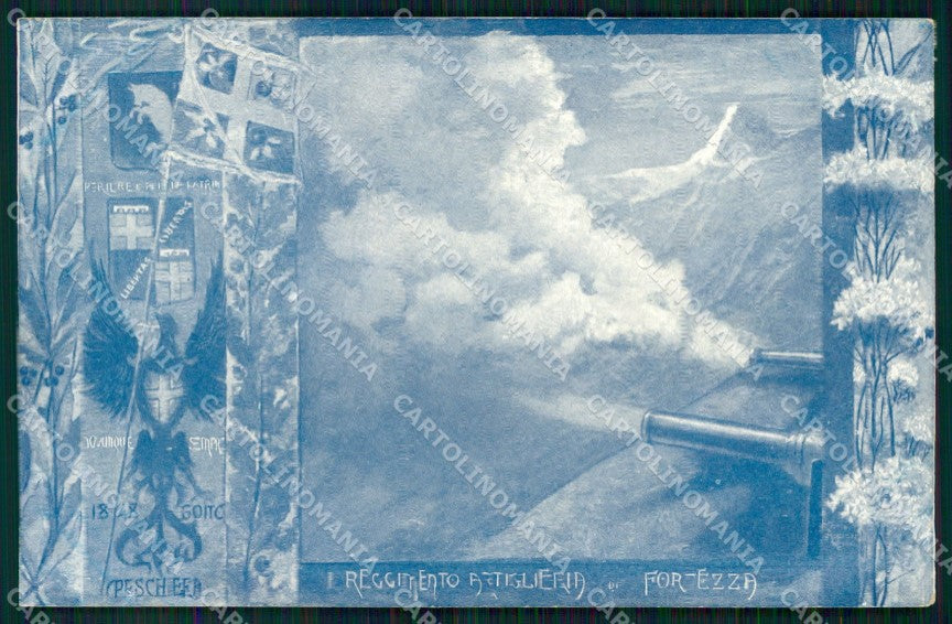 Militari 1° Reggimento Artiglieria da Fortezza cartolina XB6660 – fronte