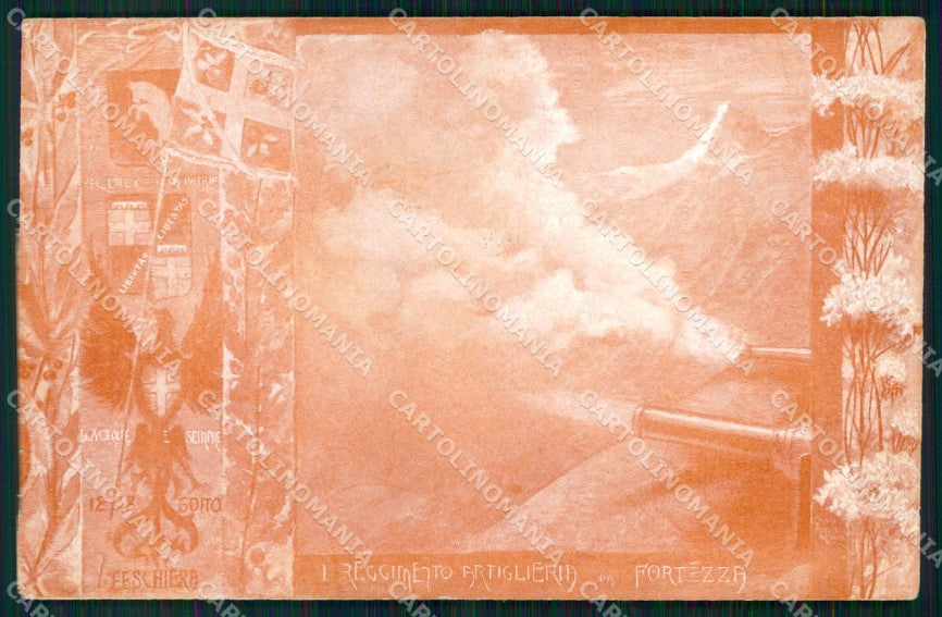 Militari 1° Reggimento Artiglieria da Fortezza cartolina XB6661 – fronte