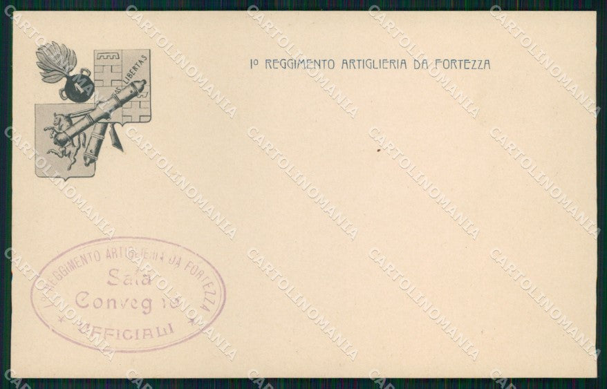 Militari 1° Reggimento Artiglieria da Fortezza cartolina XB6663 – fronte