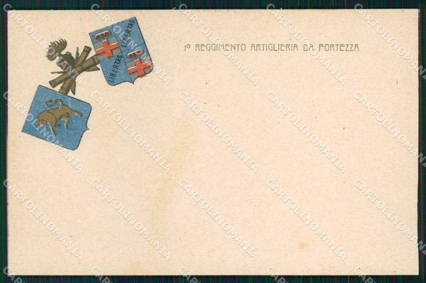 Militari 1° Reggimento Artiglieria da Fortezza cartolina XB6664 – fronte