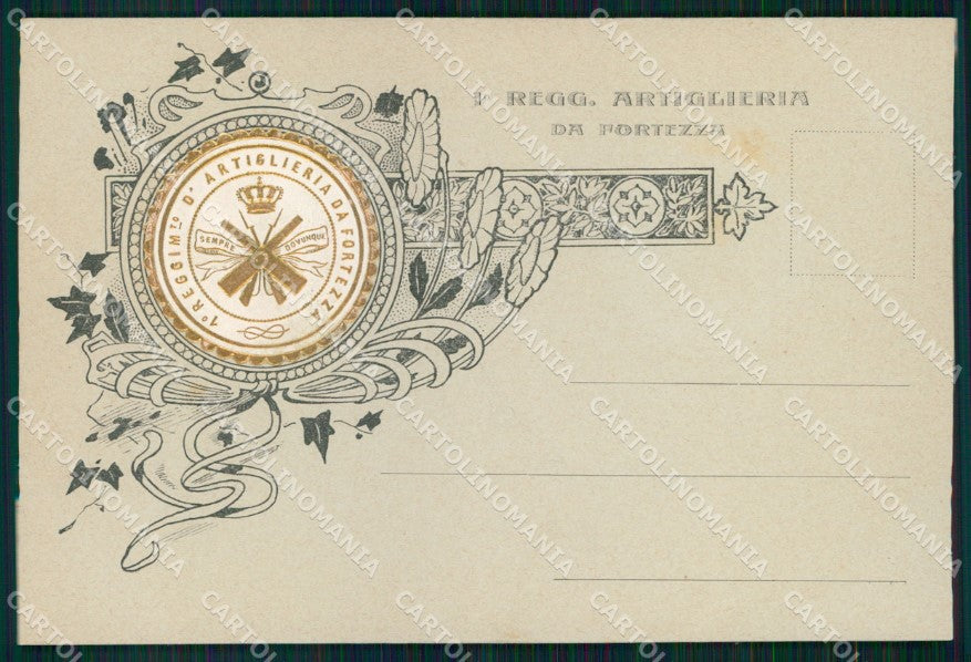Militari 1° Reggimento Artiglieria da Fortezza cartolina XB6666 – fronte