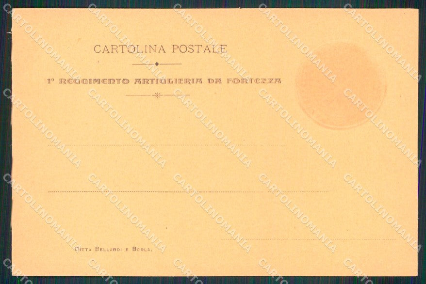 Militari 1° Reggimento Artiglieria da Fortezza Santa Barbara cartolina XB6667 – retro