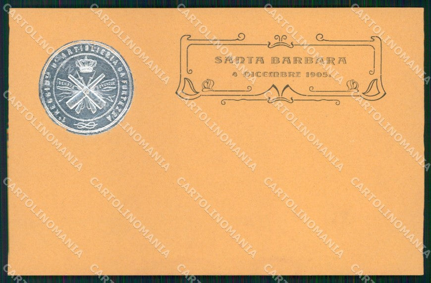 Militari 1° Reggimento Artiglieria da Fortezza Santa Barbara cartolina XB6668 – fronte