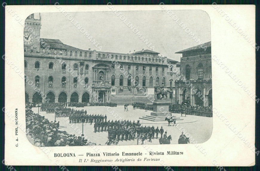 Militari 1° Reggimento Artiglieria da Fortezza Bologna cartolina XB6672 – fronte