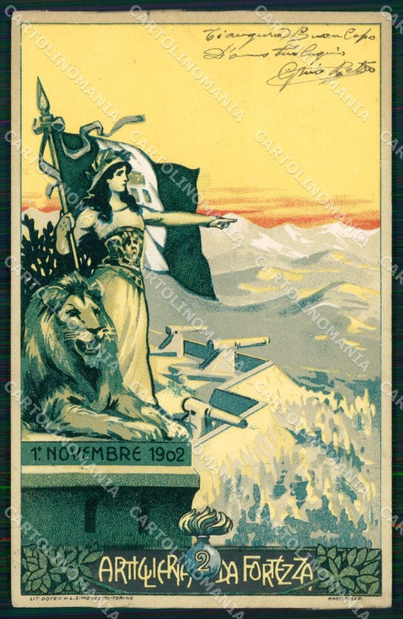 Militari 2° Reggimento Artiglieria da Fortezza cartolina XB6675 – fronte