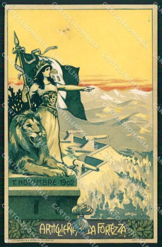 Militari 2° Reggimento Artiglieria da Fortezza cartolina XB6679 – fronte