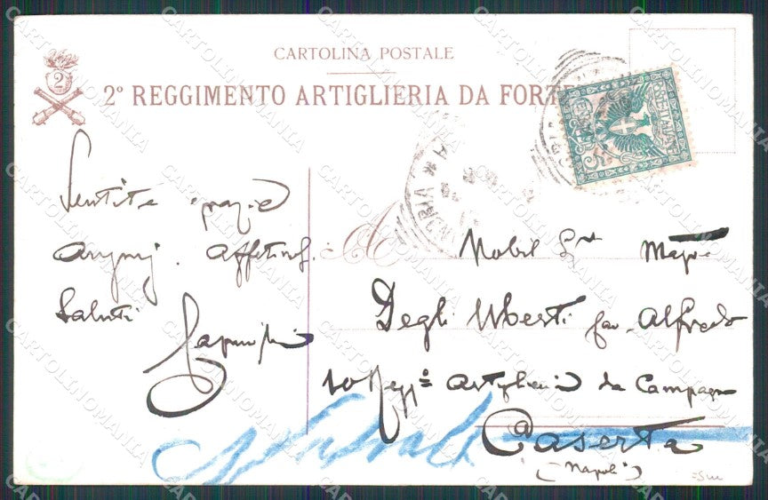 Militari 2° Reggimento Artiglieria da Fortezza cartolina XB6679 – retro