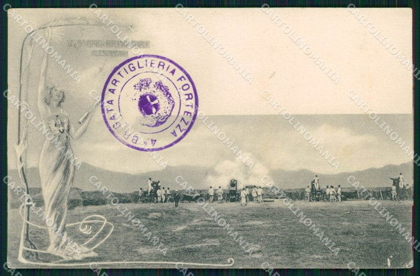Militari 4ª Brigata Artiglieria da Fortezza Alessandria cartolina XB6680 – fronte