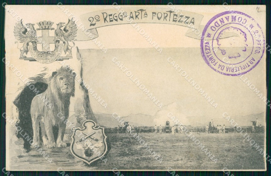 Militari 2° Reggimento Artiglieria da Fortezza Alessandria cartolina XB6686 – fronte
