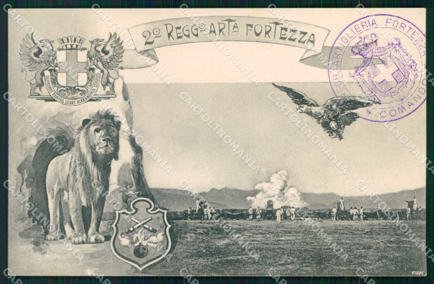 Militari 2° Reggimento Artiglieria da Fortezza Alessandria cartolina XB6688 – fronte