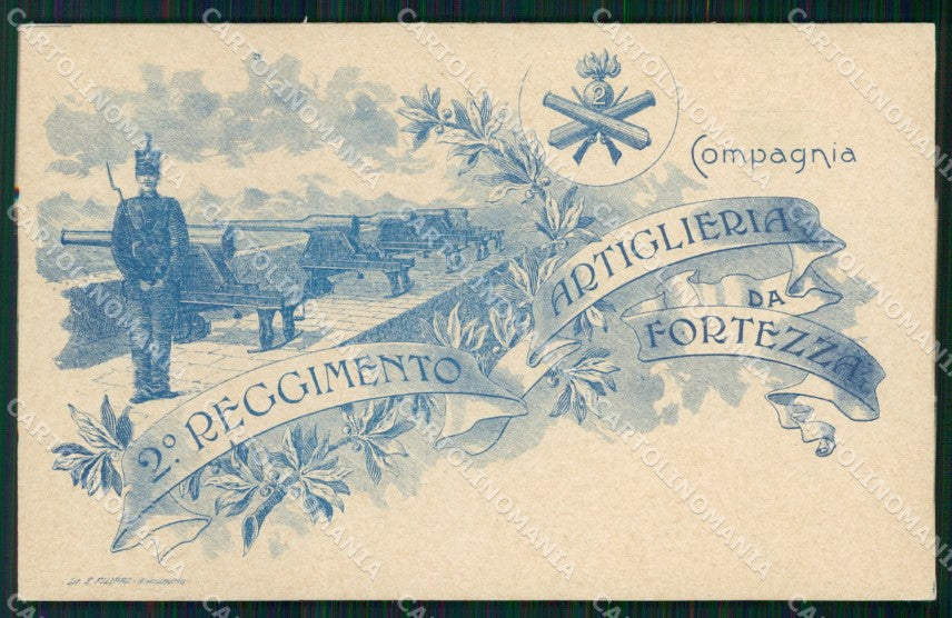 Militari 2° Reggimento Artiglieria da Fortezza Alessandria cartolina XB6689 – fronte