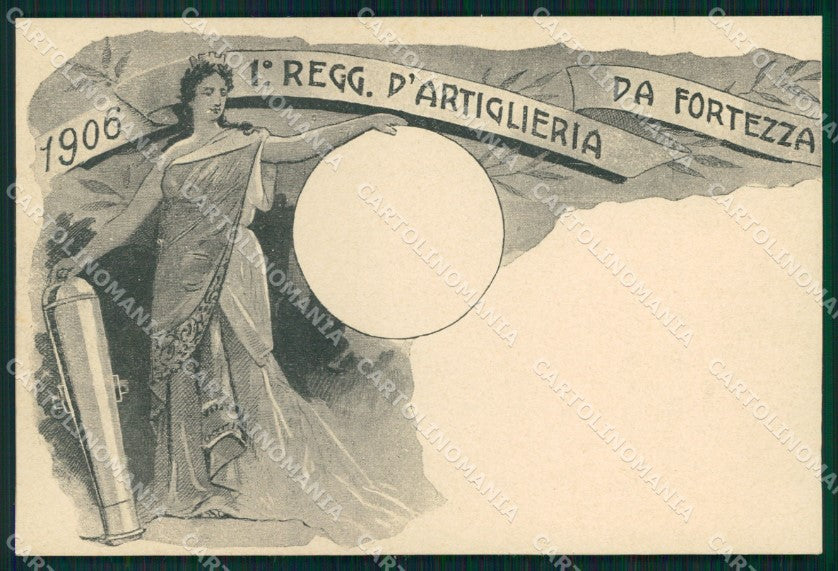Militari 1° Reggimento Artiglieria da Fortezza cartolina XB6699 – fronte