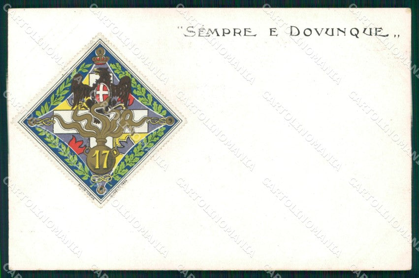 Militari 17° Reggimento Artiglieria cartolina XB6701 – fronte