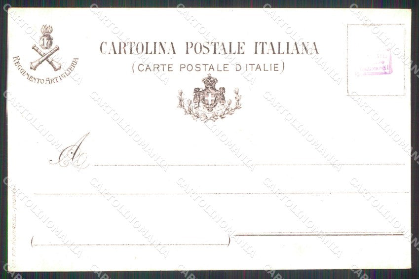 Militari 17° Reggimento Artiglieria cartolina XB6701 – retro