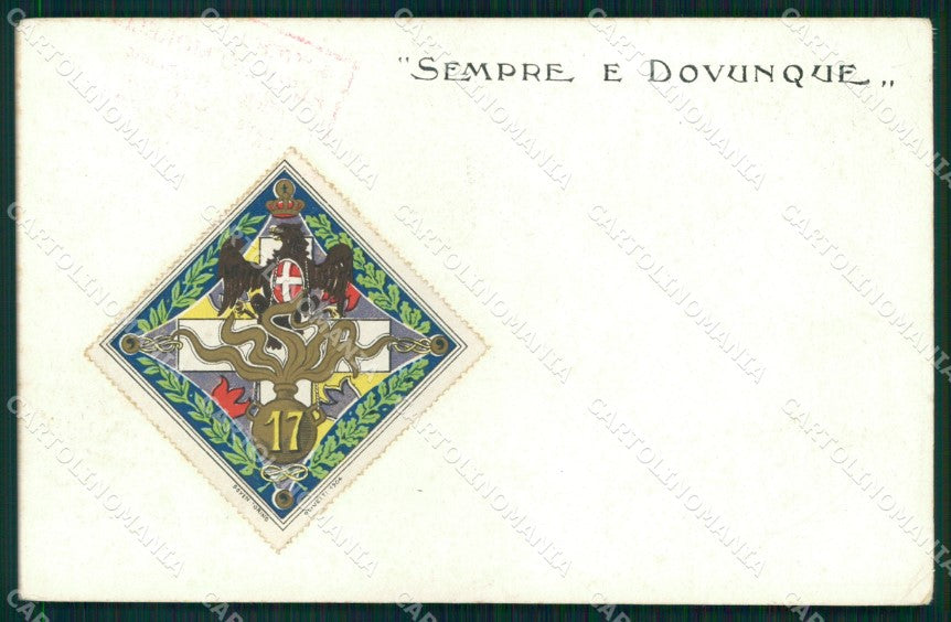 Militari 17° Reggimento Artiglieria cartolina XB6702 – fronte