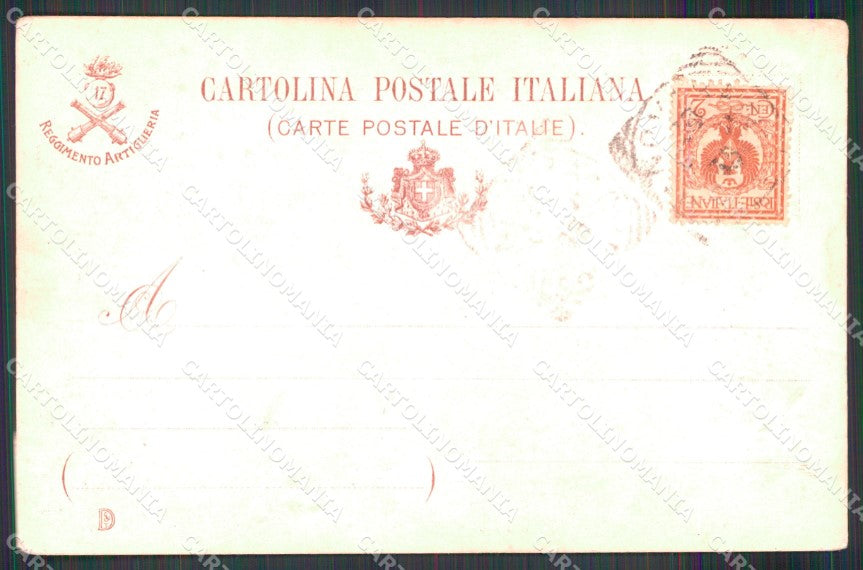 Militari 17° Reggimento Artiglieria cartolina XB6704 – retro