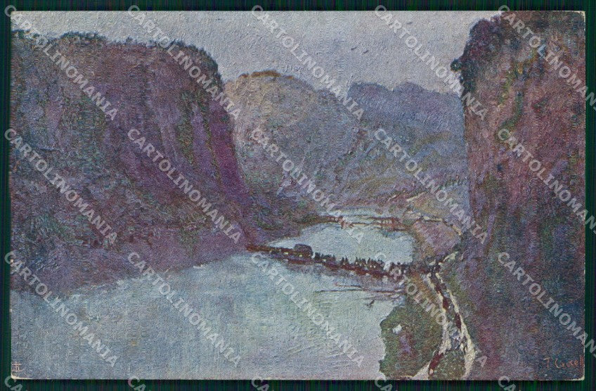 WW1 WWI Propaganda CRI Militari Adige Chizzola Cascella cartolina XB6725 – fronte