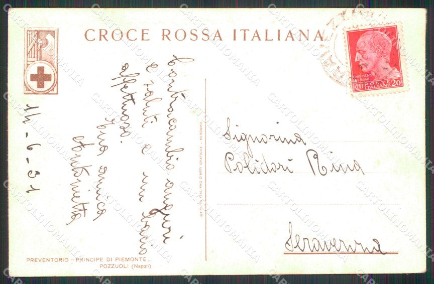 Croce Rossa CRI Preventorio Principe Piemonte Pozzuoli Fascismo cartolina XB6730 – retro