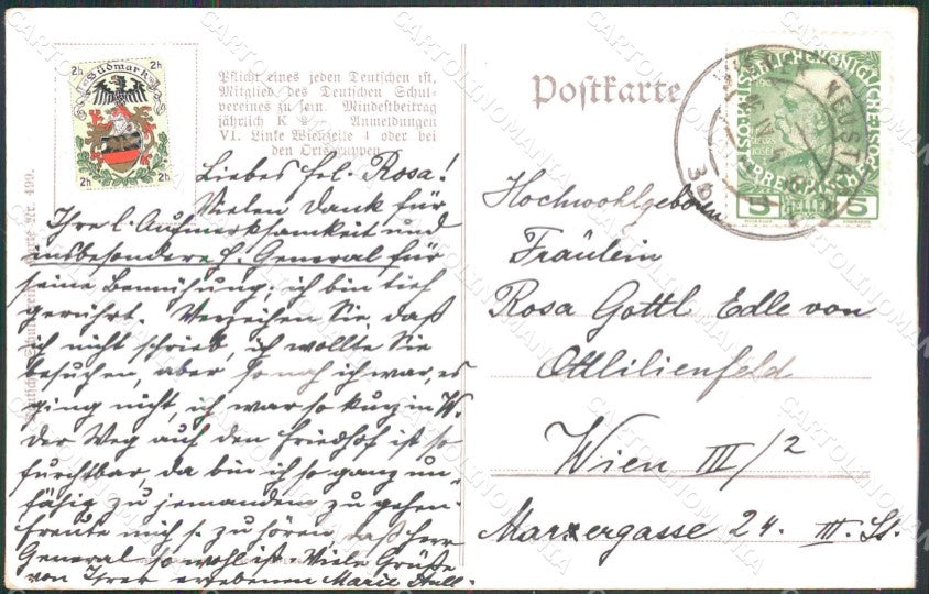 Militari Propaganda Schutz Deutscher Schulverein 499 cartolina XB6749 – retro