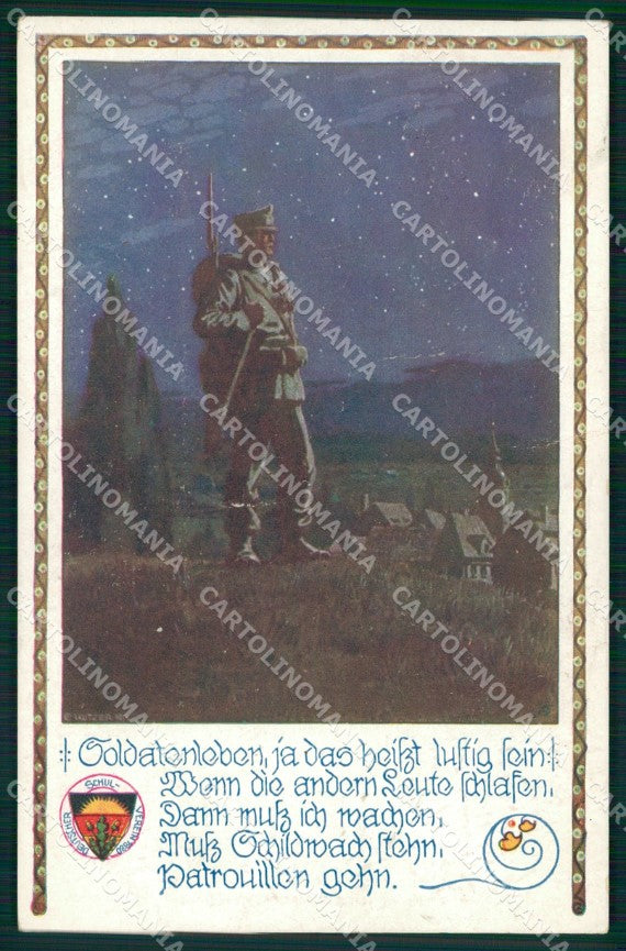 Militari Propaganda Kutzer Deutscher Schulverein 663 CREASED cartolina XB6750 – fronte