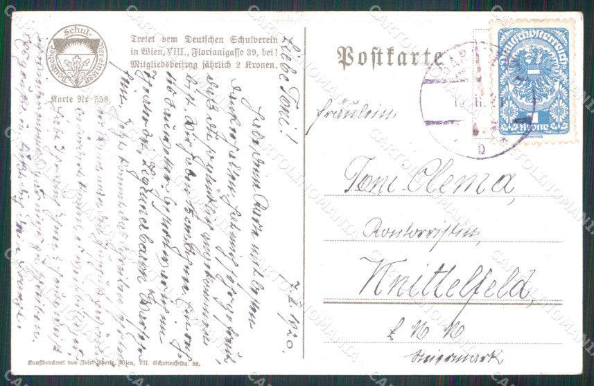 Militari Propaganda K. F. Gsur Deutscher Schulverein 558 cartolina XB6756 – retro