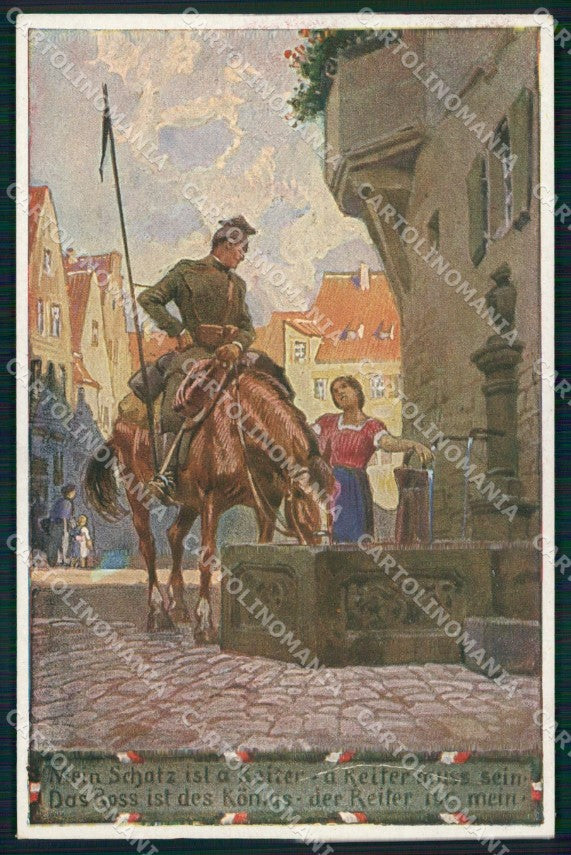 Militari Soldat Volksliederkarte 37 Paul Hey cartolina XB6762 – fronte