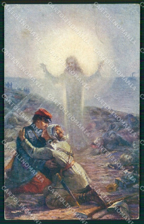 WW1 WWI Propaganda Grandezza Animo Soldati cartolina XB6777 – fronte