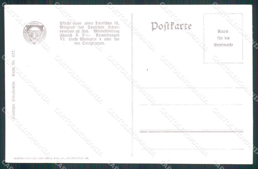 Militari Propaganda Soldat Deutscher Schulverein 677 cartolina XB6790 – retro