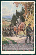 Artist Signed Illustratori Militari Propaganda Paul Hey CREASED cartolina XB6791 – fronte