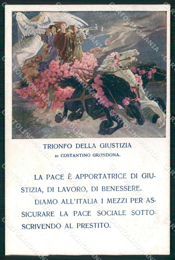 WW1 WWI Propaganda Prestito Nazionale Grondona cartolina XB6800 – fronte