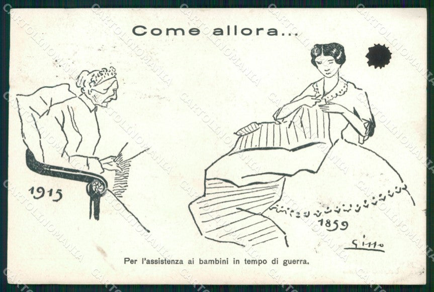 WW1 WWI Propaganda Italiana Assistenza Bambini Gino cartolina XB6807 – fronte