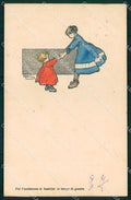 WW1 WWI Propaganda Italiana Assistenza Bambini Attilio cartolina XB6817 – fronte