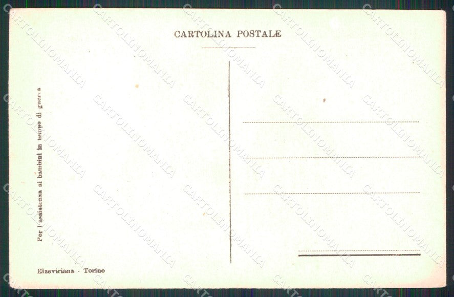 WW1 WWI Propaganda Italiana Assistenza Bambini Alsazia Caramba cartolina XB6821 – retro