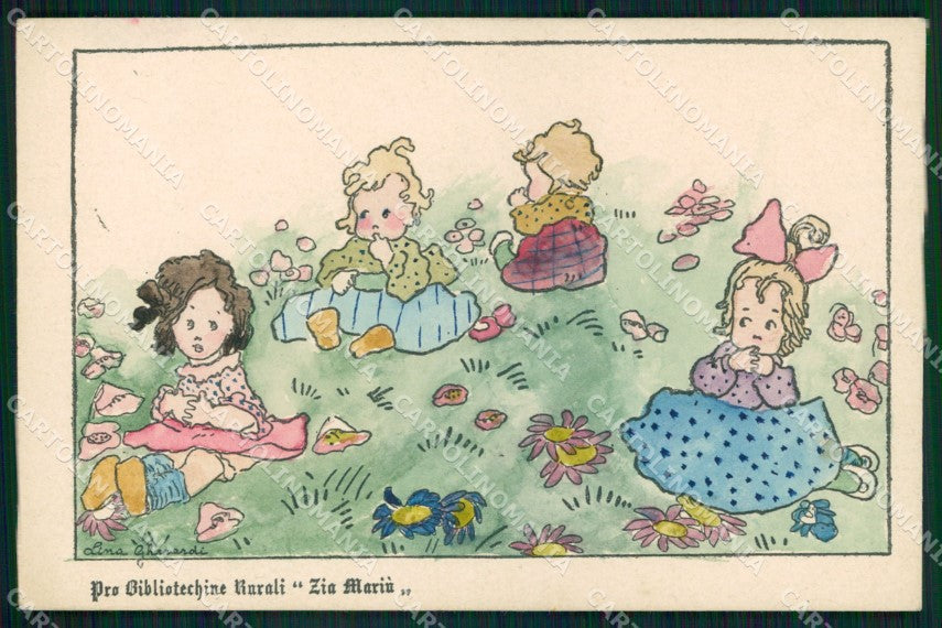 WW1 WWI Propaganda Italiana Assistenza Bambini Lina Gherardi cartolina XB6827 – fronte