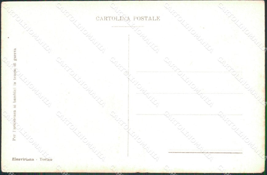 WW1 WWI Propaganda Italiana Assistenza Bambini Golia ? cartolina XB6830 – retro