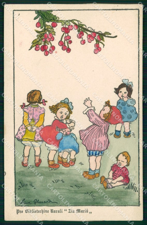 WW1 WWI Propaganda Italiana Assistenza Bambini Lina Gherardi cartolina XB6832 – fronte
