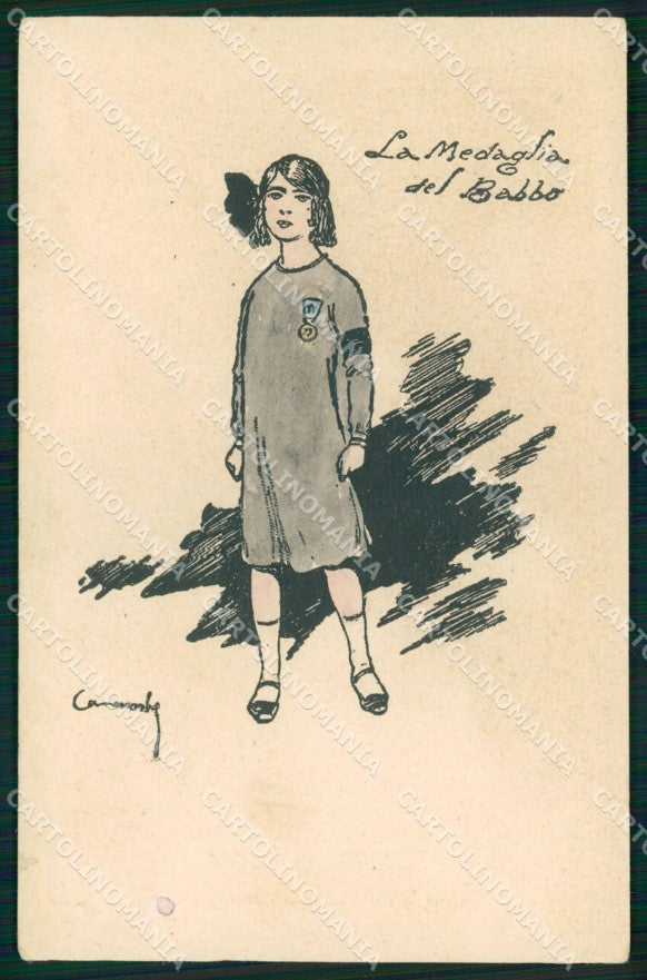 WW1 WWI Propaganda Italiana Assistenza Bambini Caramba cartolina XB6834 – fronte